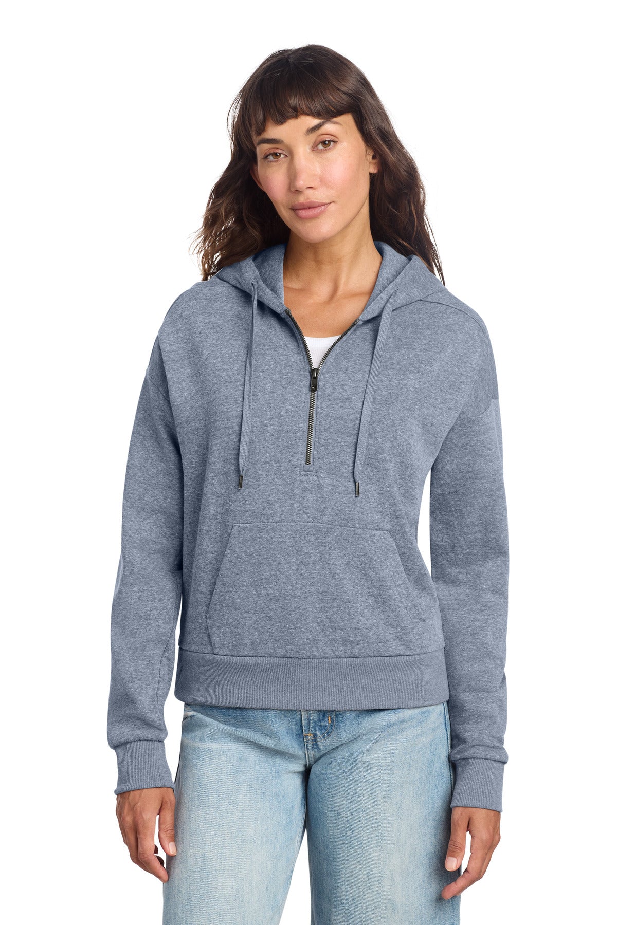 District ®  Women's Perfect Tri ®  Fleece 1/2-Zip Pullover DT1311 | Add Your Logo