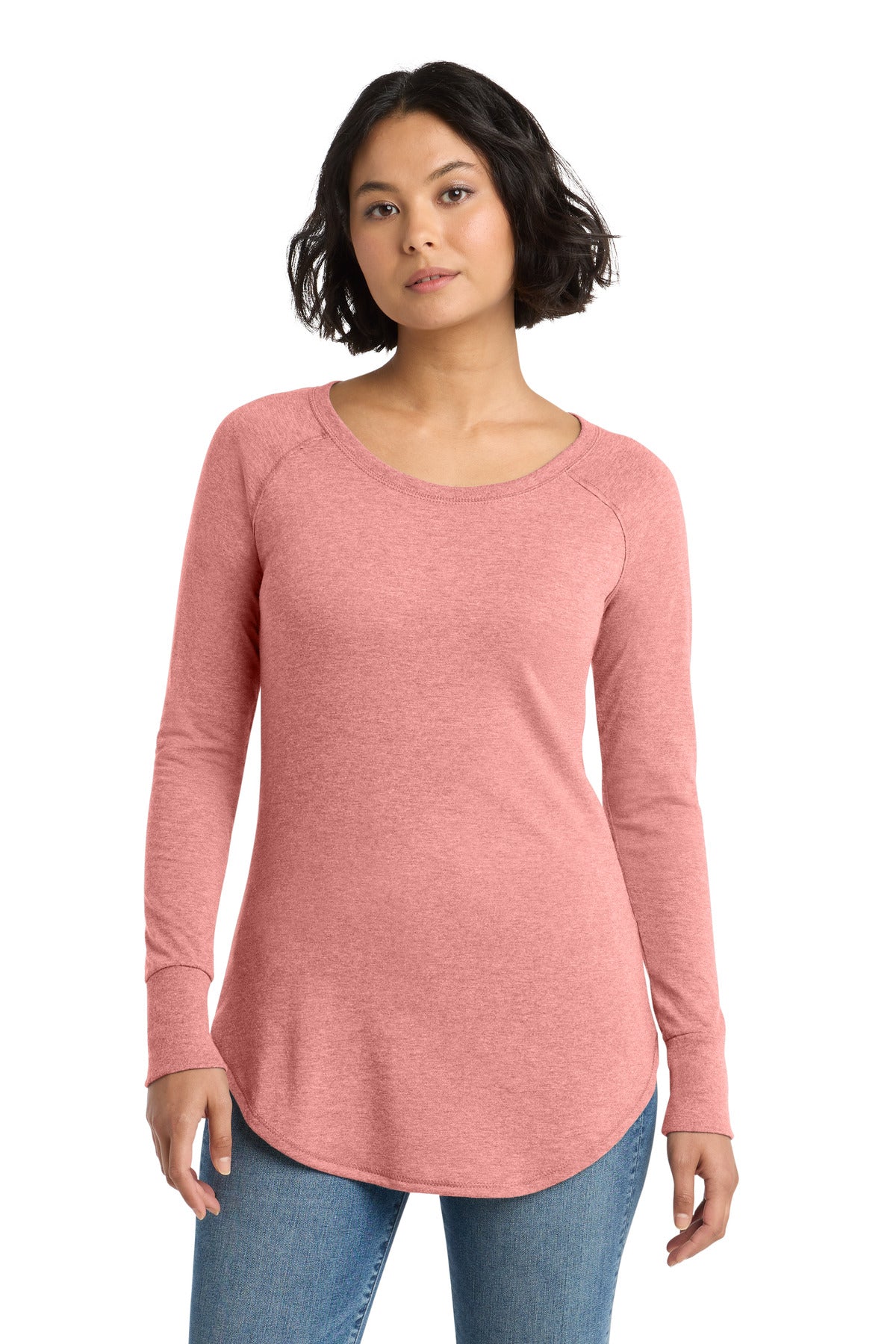District  ®  Women's Perfect Tri  ®  Long Sleeve Tunic Tee. DT132L | Add Your Logo