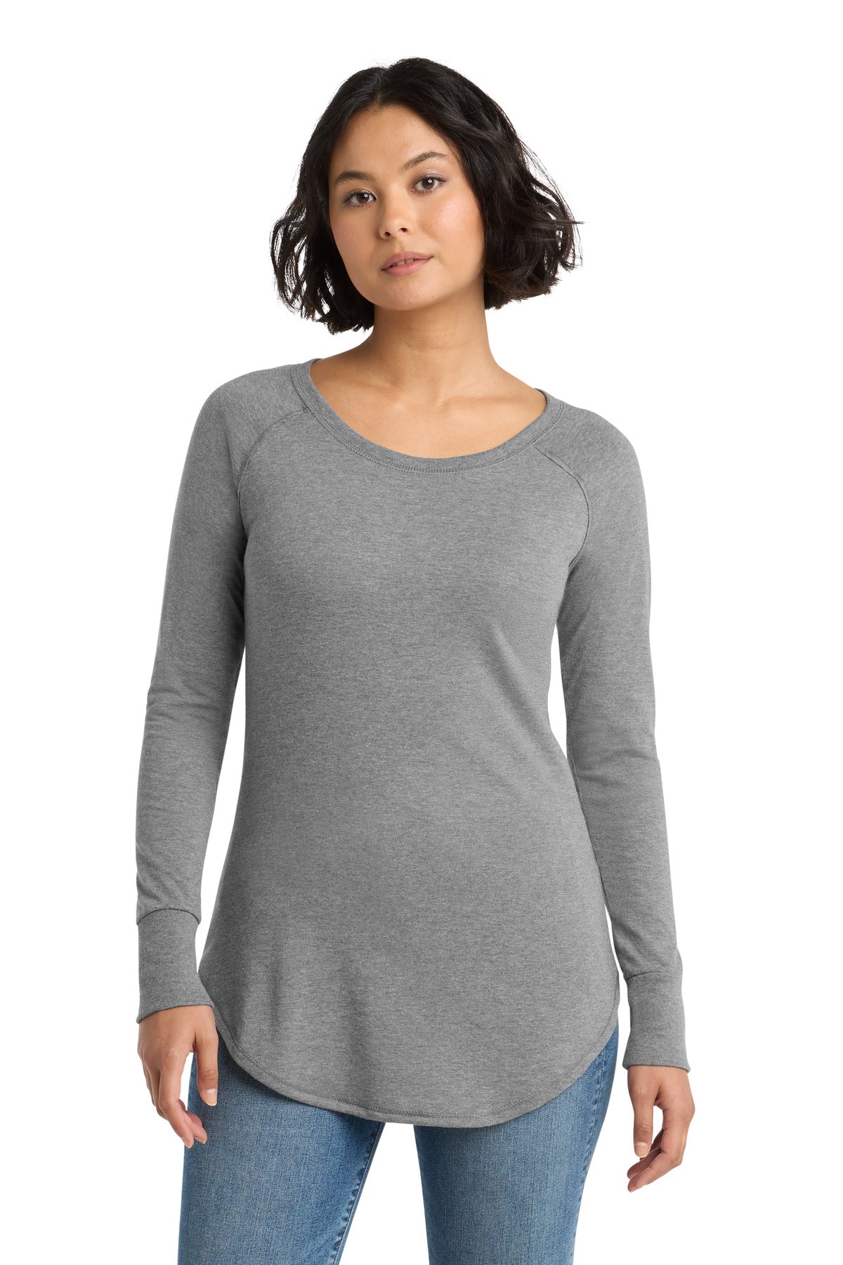 District  ®  Women's Perfect Tri  ®  Long Sleeve Tunic Tee. DT132L | Add Your Logo