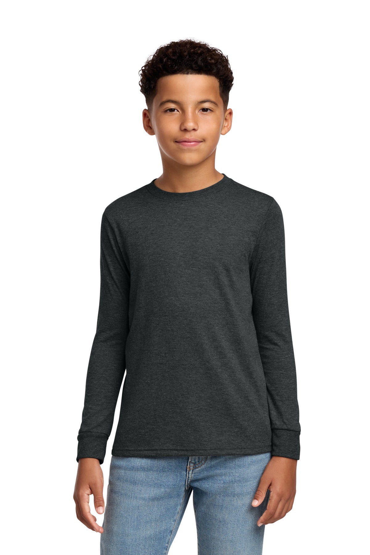 District ®  Youth Perfect Tri ®  Long Sleeve Tee DT132Y | Add Your Logo