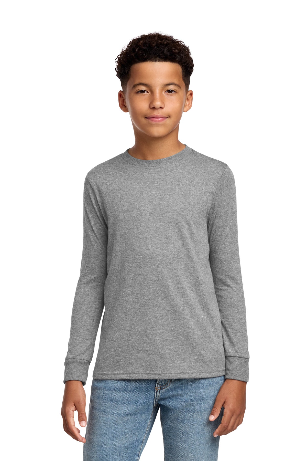 District ®  Youth Perfect Tri ®  Long Sleeve Tee DT132Y | Add Your Logo