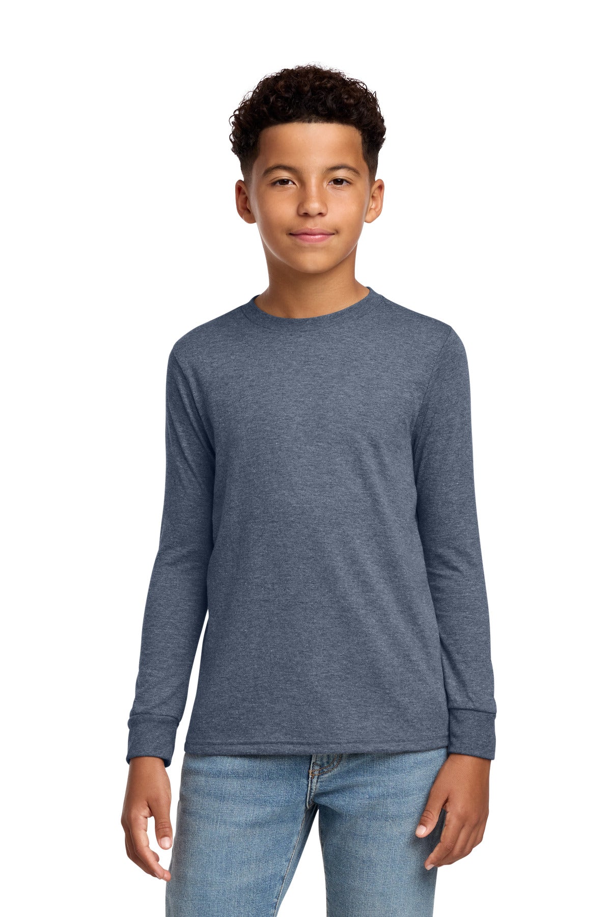 District ®  Youth Perfect Tri ®  Long Sleeve Tee DT132Y | Add Your Logo