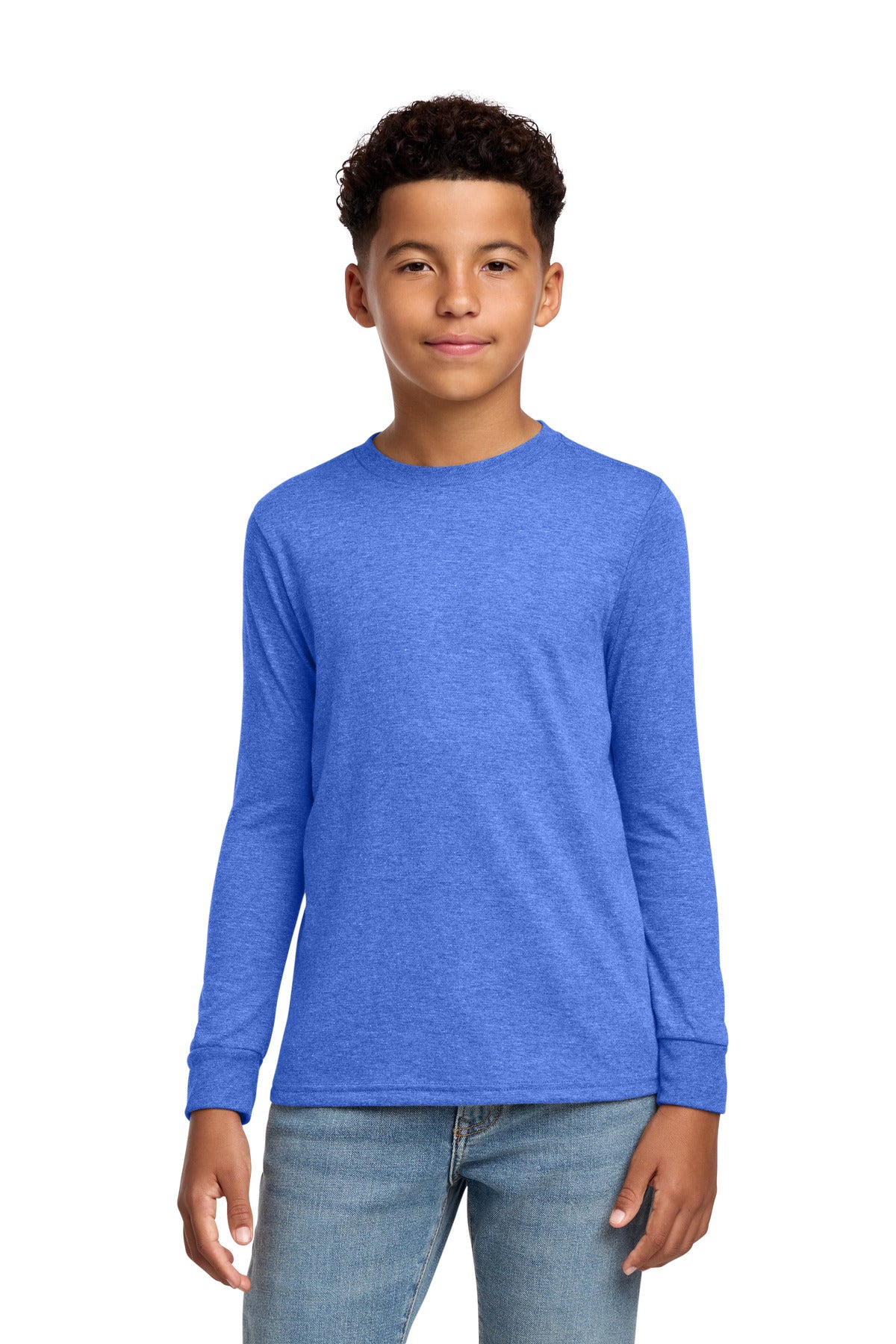 District ®  Youth Perfect Tri ®  Long Sleeve Tee DT132Y | Add Your Logo