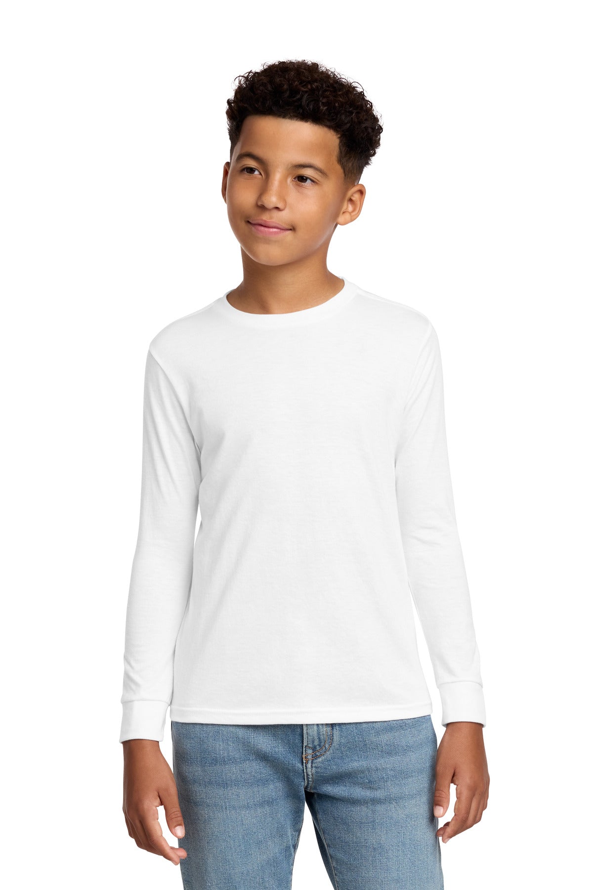 District ®  Youth Perfect Tri ®  Long Sleeve Tee DT132Y | Add Your Logo
