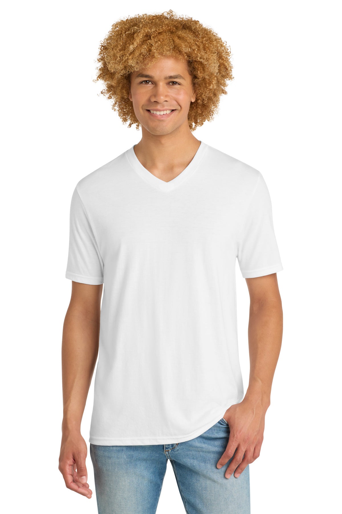 District  ®   Perfect Tri ®  V-Neck Tee. DT1350 | Add Your Logo