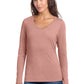 District ®  Women's Perfect Tri ®  Long Sleeve V-Neck Tee DT135 | Add Your Logo