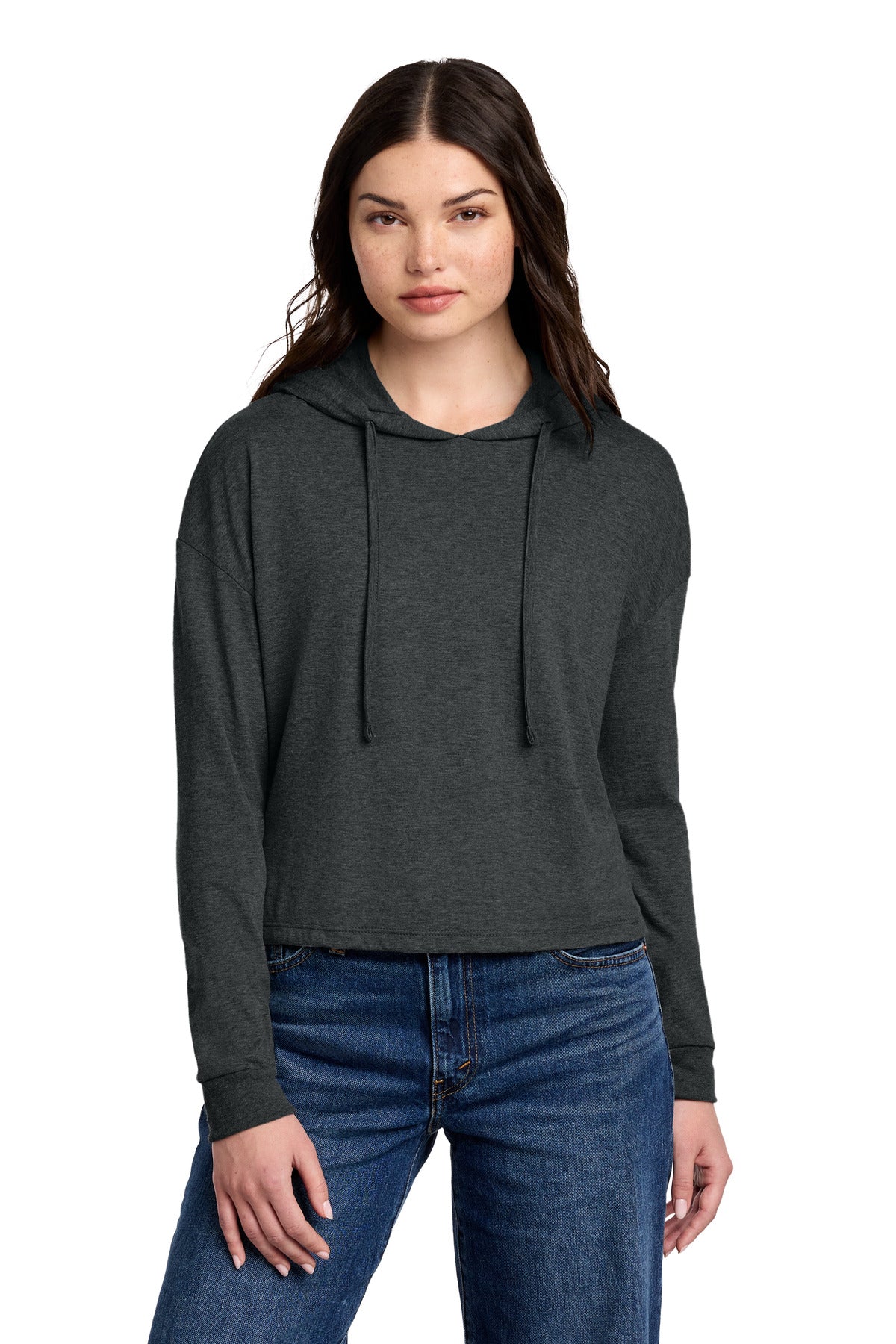 District ®  Women's Perfect Tri ®  Midi Long Sleeve Hoodie DT1390L | Add Your Logo