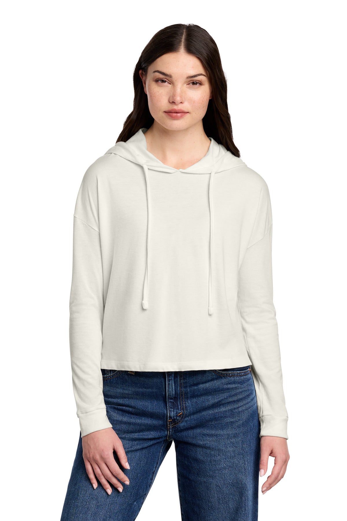 District ®  Women's Perfect Tri ®  Midi Long Sleeve Hoodie DT1390L | Add Your Logo