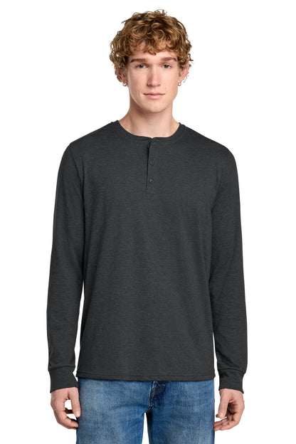 District ®  Perfect Tri ®  Long Sleeve Henley DT145 | Add Your Logo