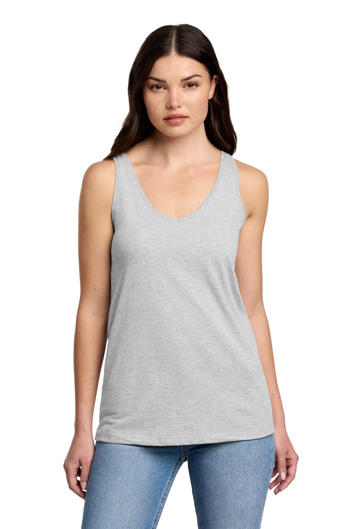 District ®  Women's Perfect Blend ®  CVC V-Neck Tank DT154 | Add Your Logo