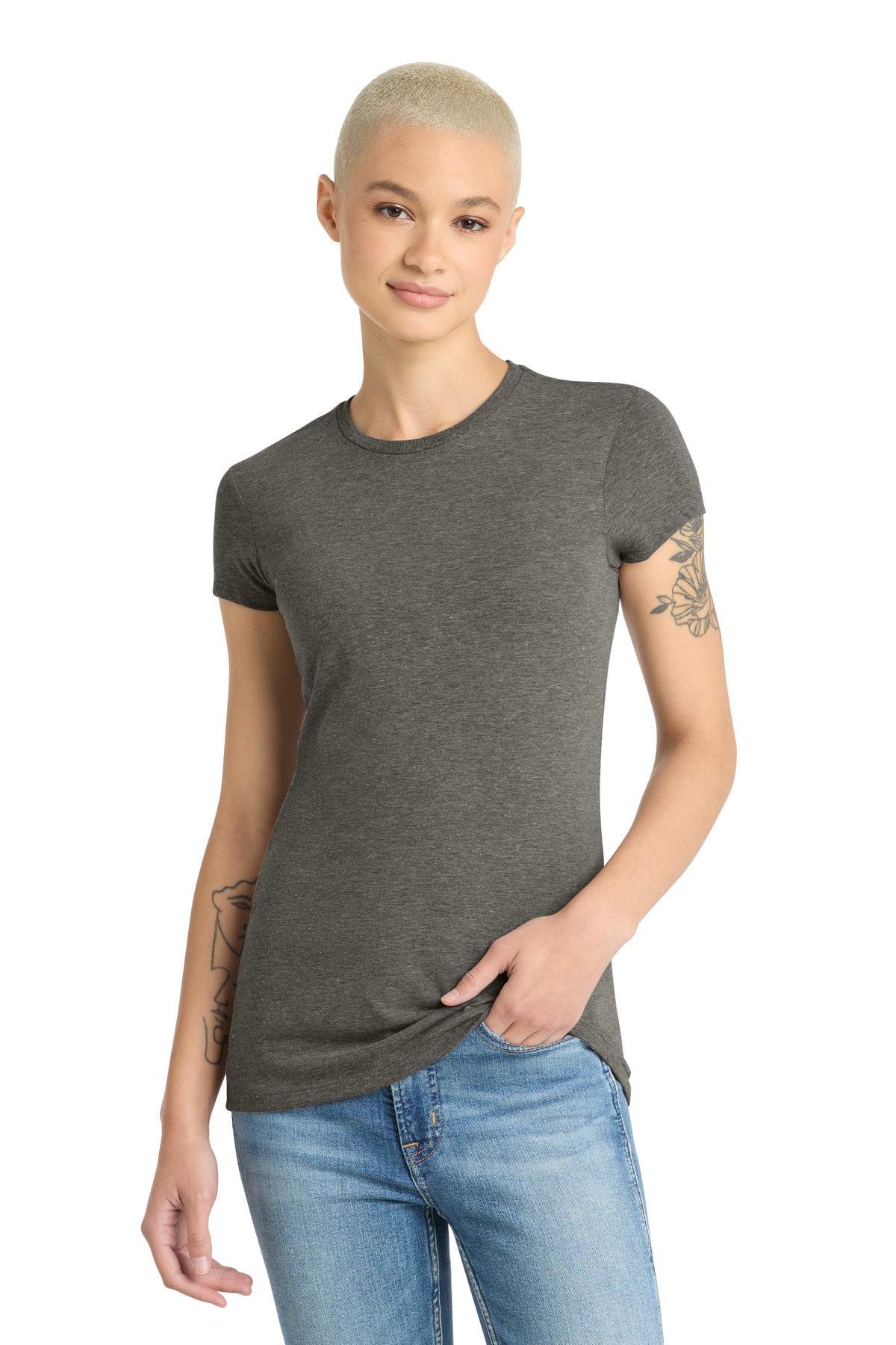 District  ®  Women's Fitted Perfect Tri  ®  Tee. DT155 | Add Your Logo