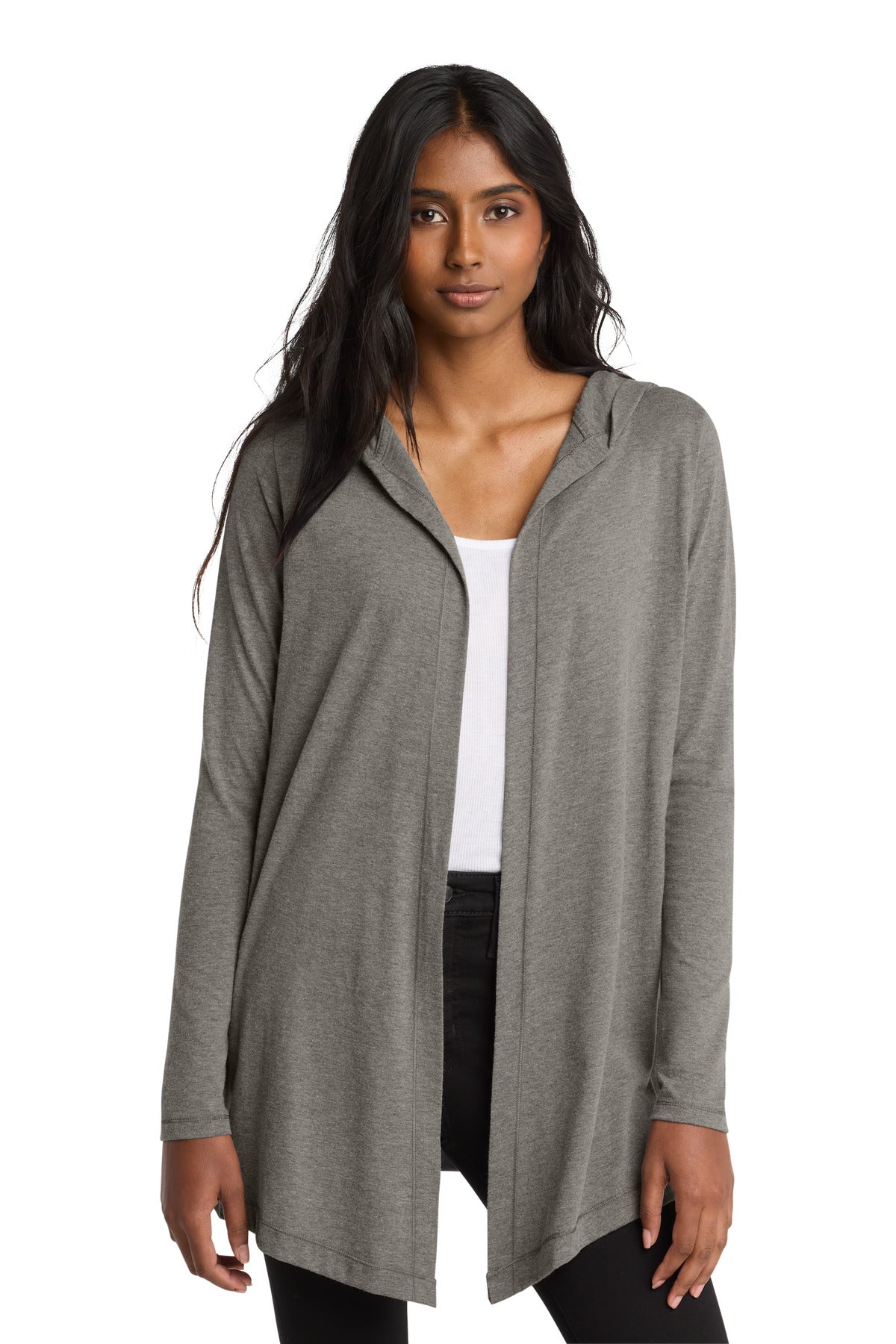 District  ®  Women's Perfect Tri  ®  Hooded Cardigan. DT156 | Add Your Logo