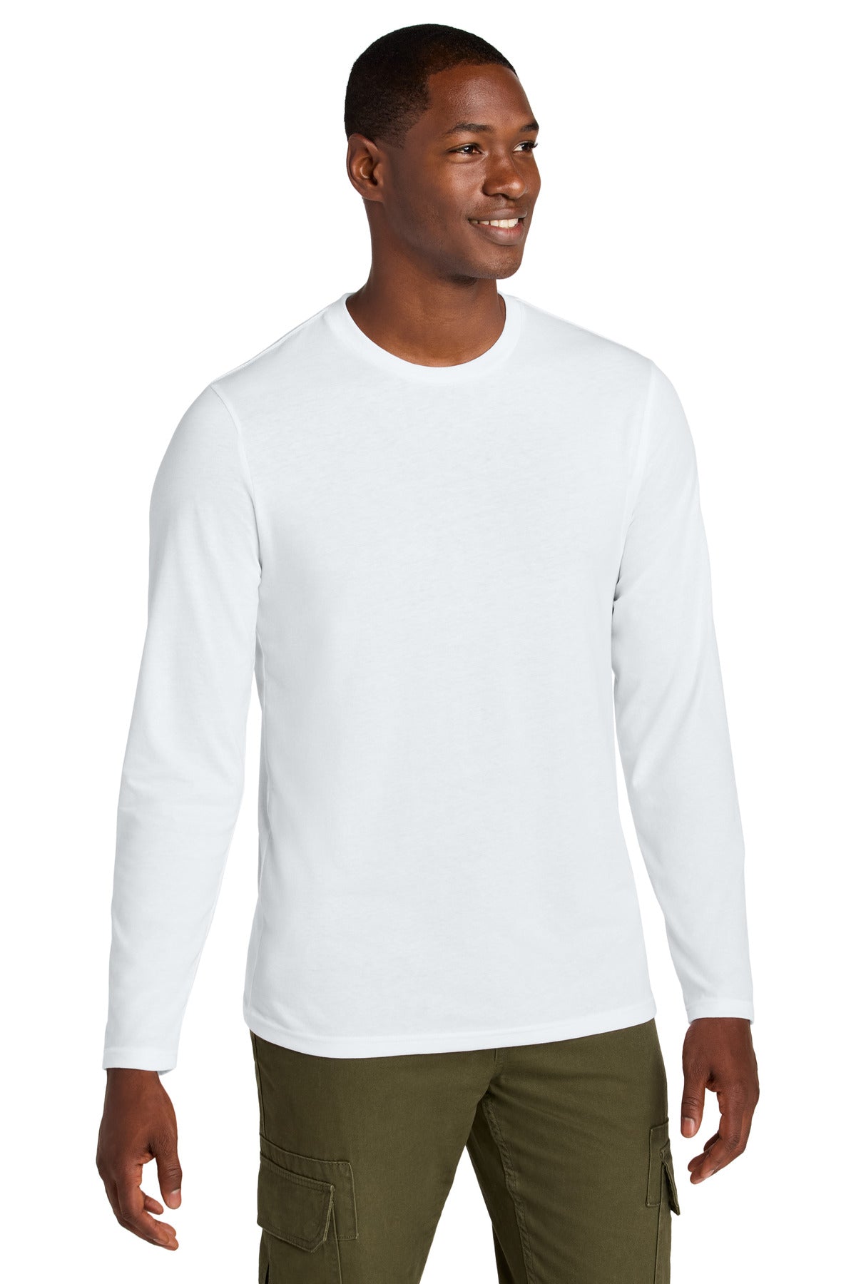 District ®  Perfect Weight ®  CVC Long Sleeve Tee DT185 | Add Your Logo