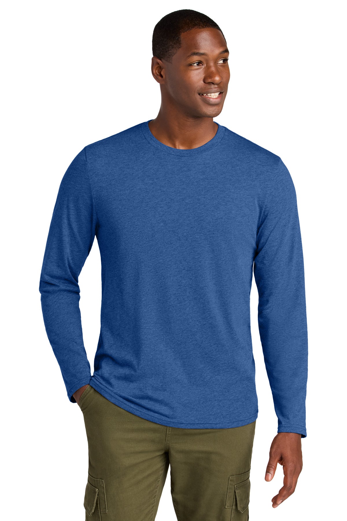 District ®  Perfect Weight ®  CVC Long Sleeve Tee DT185 | Add Your Logo
