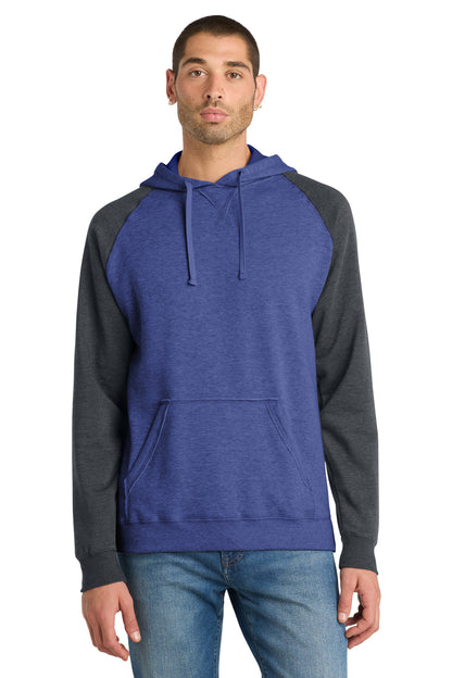 District ®  Young Mens Lightweight Fleece Raglan Hoodie.  DT196 | Add Your Logo