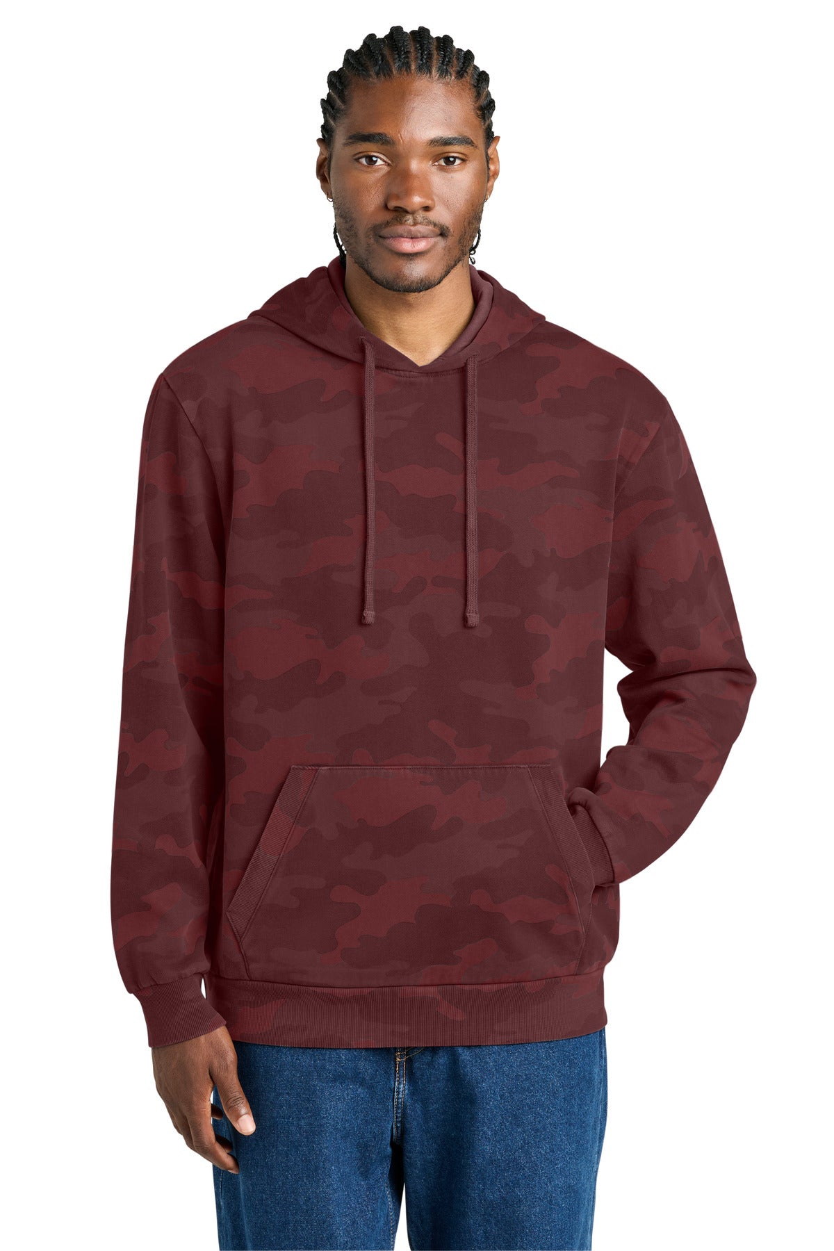 District Wash ™  Camo Fleece Hoodie DT2200C | Add Your Logo