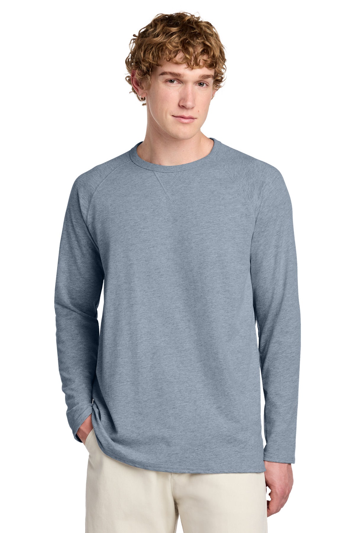 District ®  Featherweight French Terry ™  Long Sleeve Crewneck DT572 | Add Your Logo