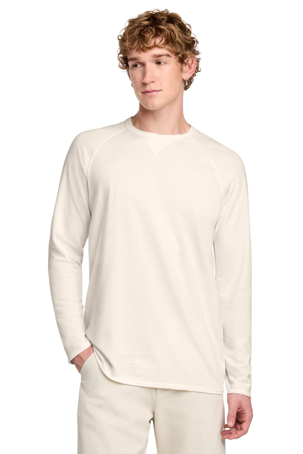 District ®  Featherweight French Terry ™  Long Sleeve Crewneck DT572 | Add Your Logo