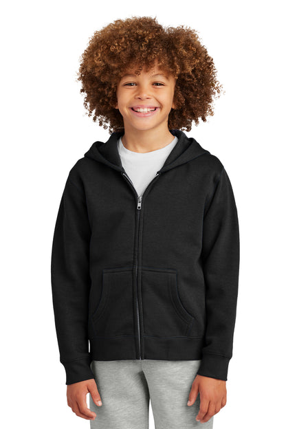 District ®  Youth V.I.T. ™  Fleece Full-Zip Hoodie DT6102Y | Add Your Logo