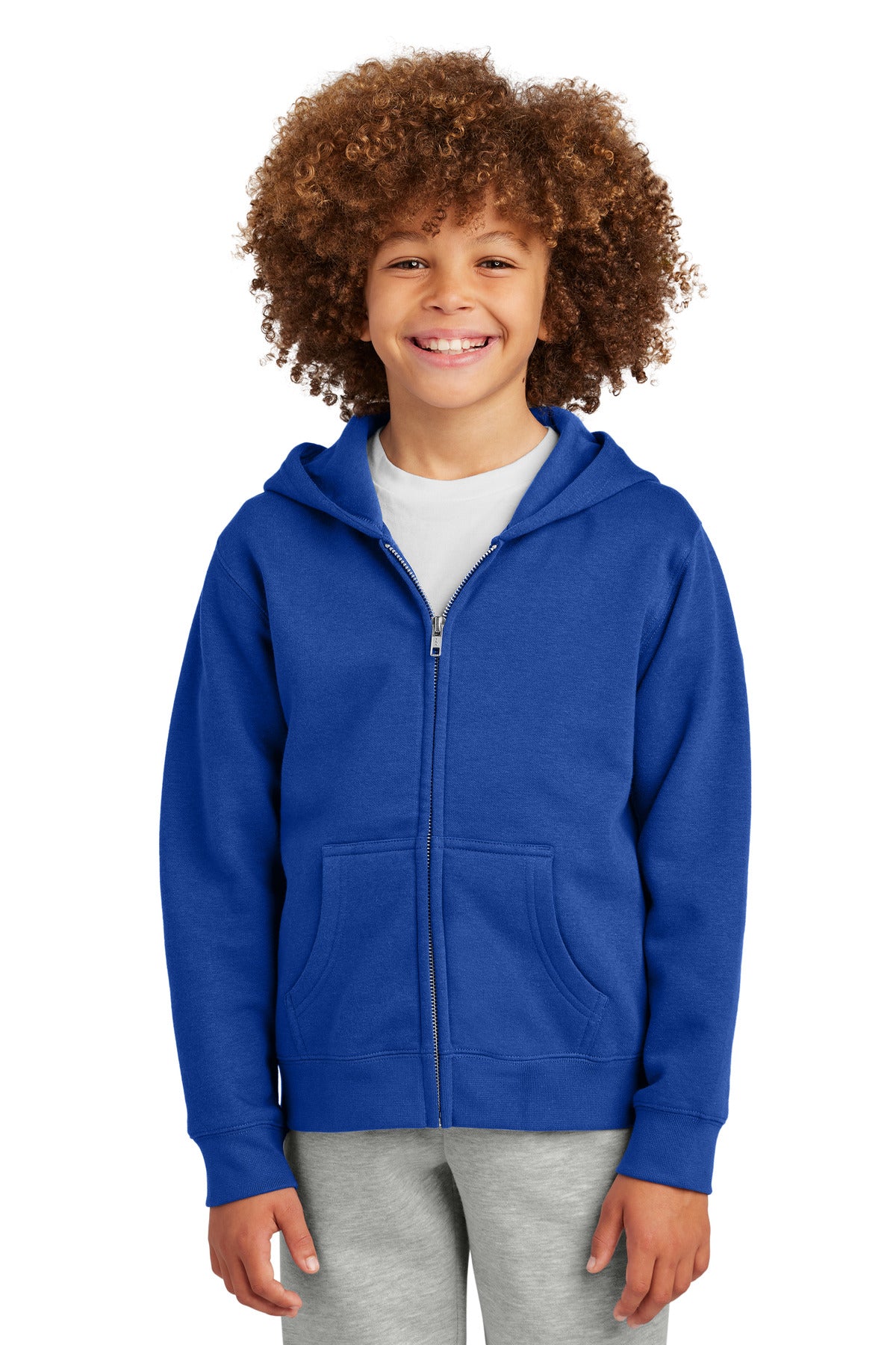 District ®  Youth V.I.T. ™  Fleece Full-Zip Hoodie DT6102Y | Add Your Logo