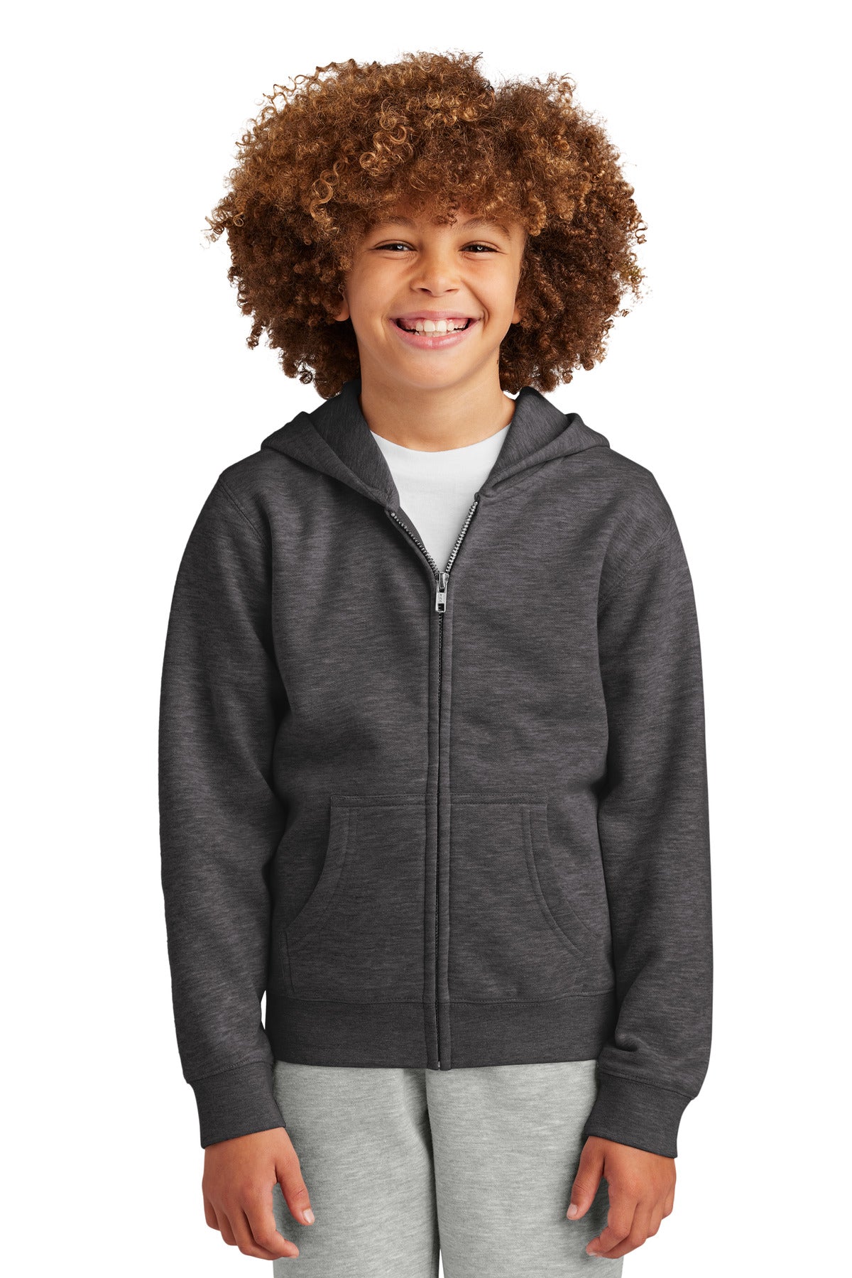 District ®  Youth V.I.T. ™  Fleece Full-Zip Hoodie DT6102Y | Add Your Logo