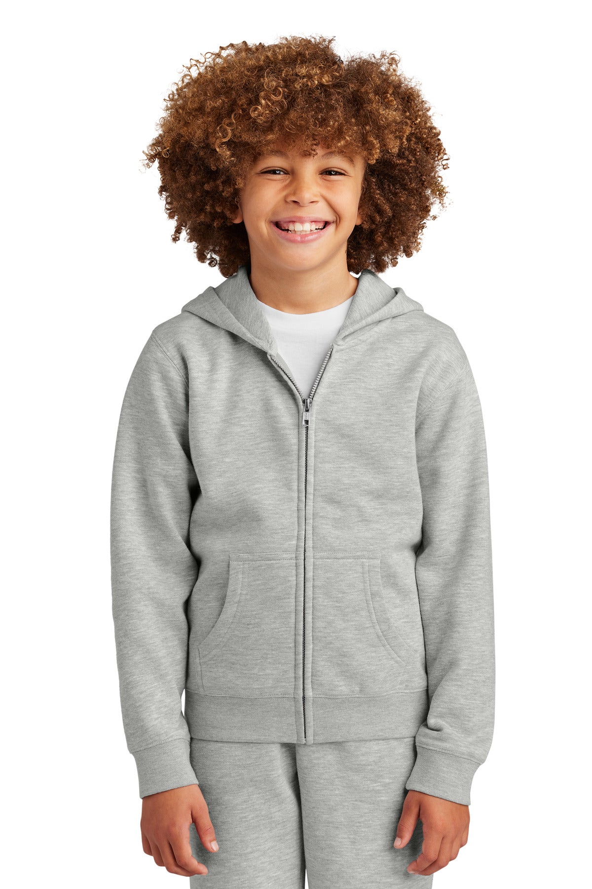 District ®  Youth V.I.T. ™  Fleece Full-Zip Hoodie DT6102Y | Add Your Logo