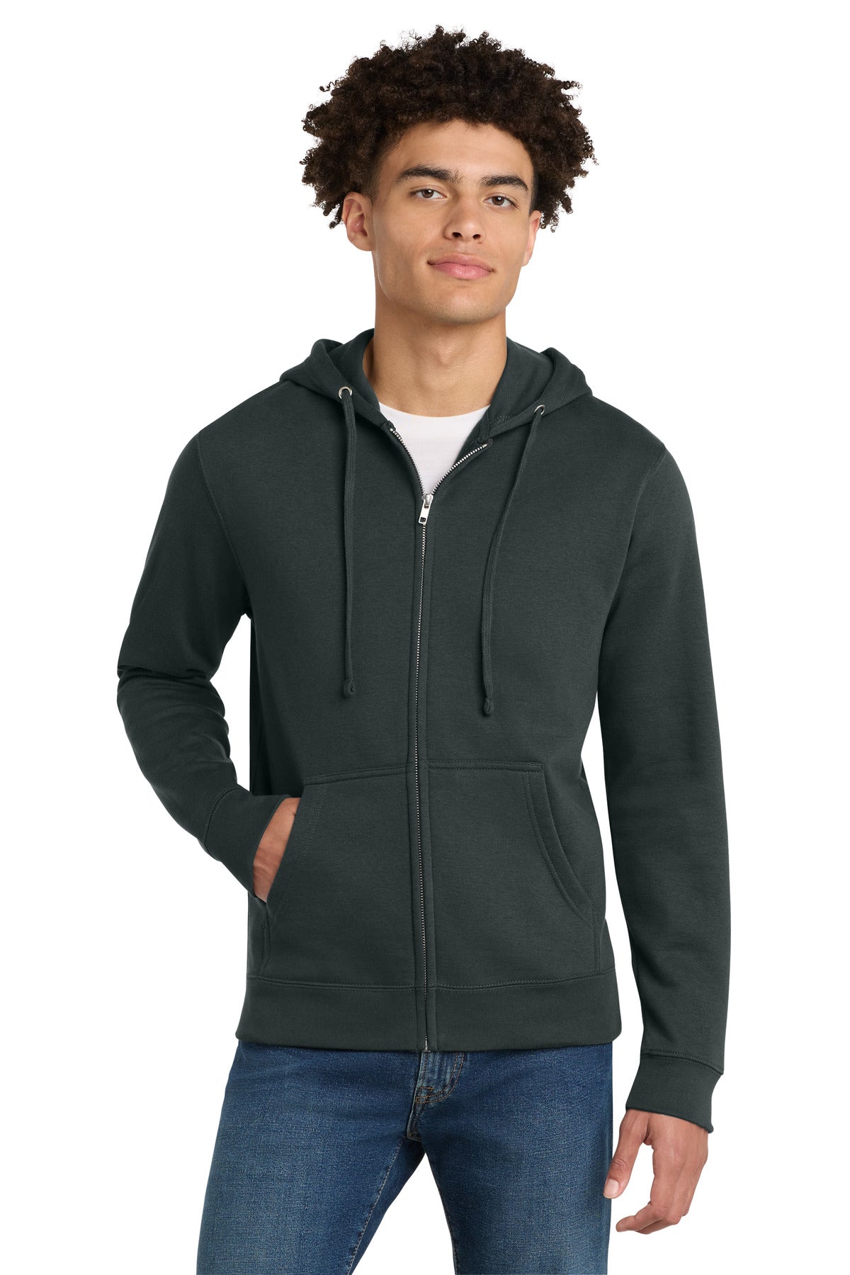 District ®  V.I.T. ™ Fleece Full-Zip Hoodie DT6102 | Add Your Logo