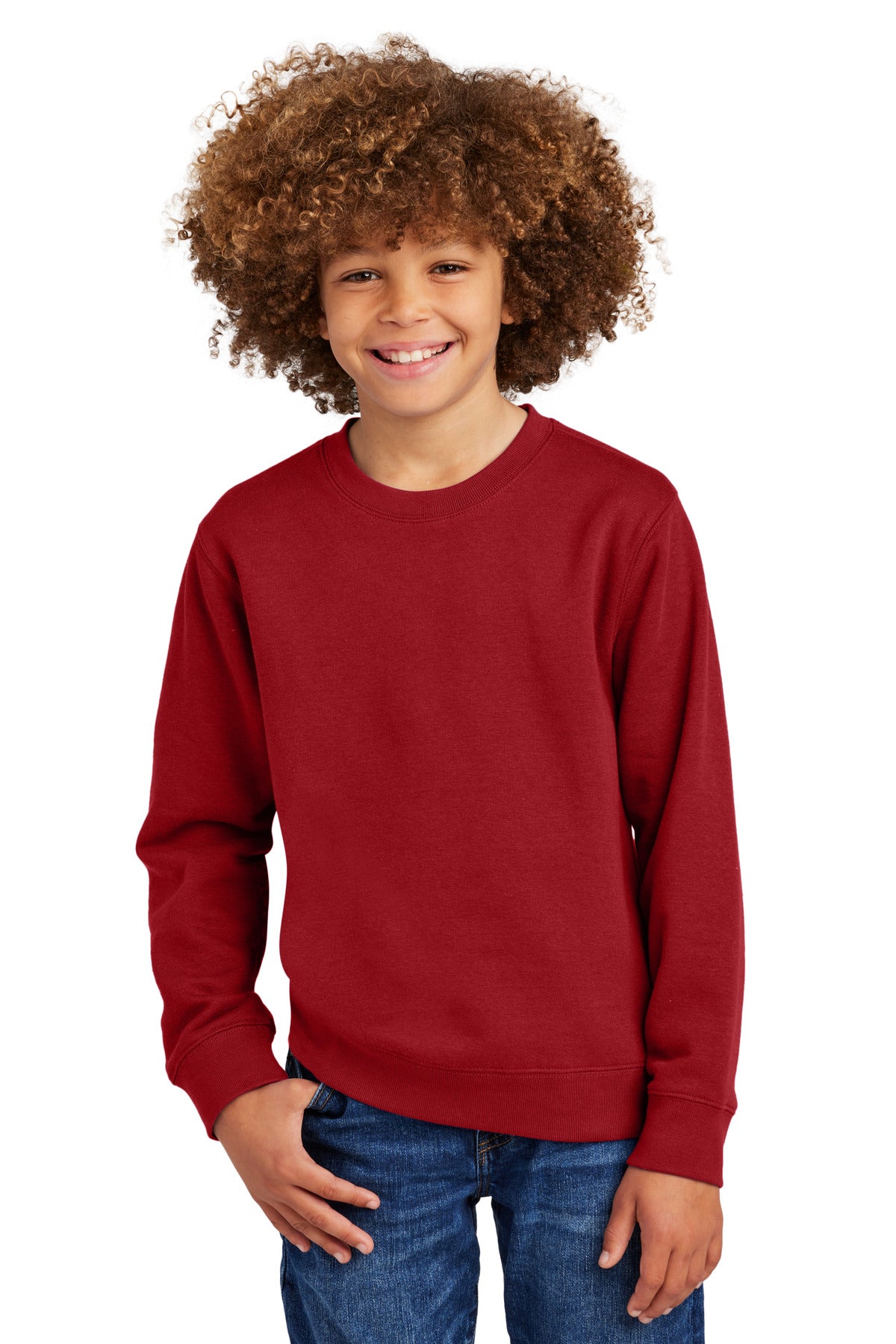 District ®  Youth V.I.T. ™  Fleece Crew DT6104Y | Add Your Logo