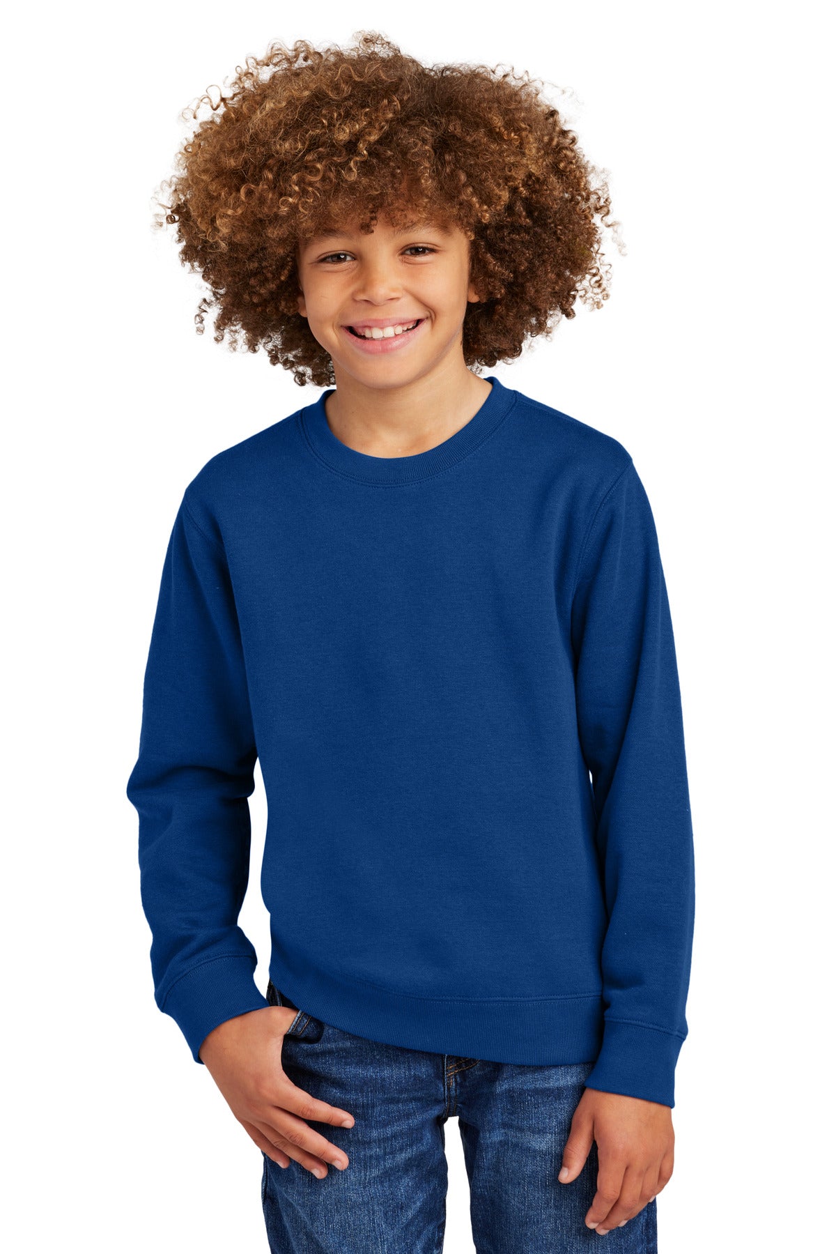 District ®  Youth V.I.T. ™  Fleece Crew DT6104Y | Add Your Logo