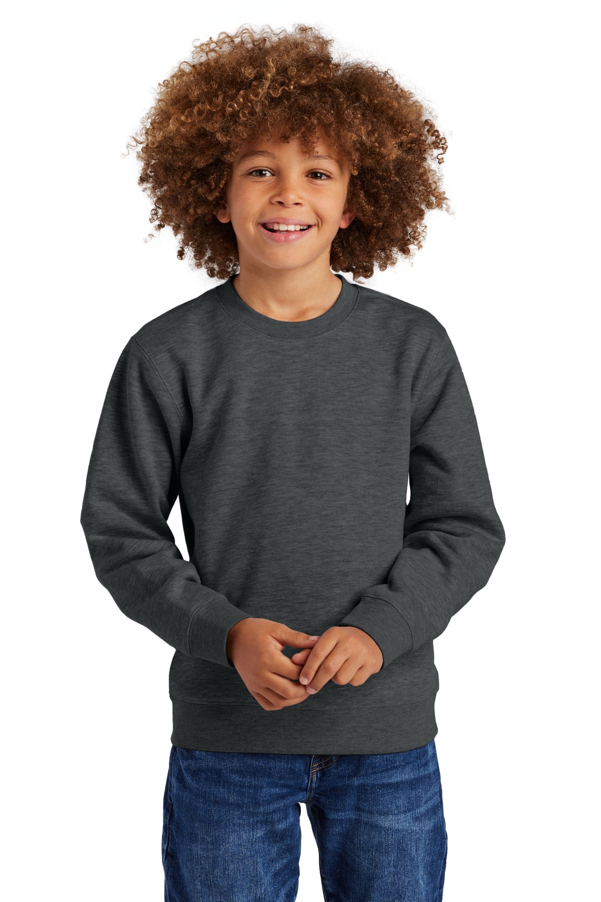 District ®  Youth V.I.T. ™  Fleece Crew DT6104Y | Add Your Logo