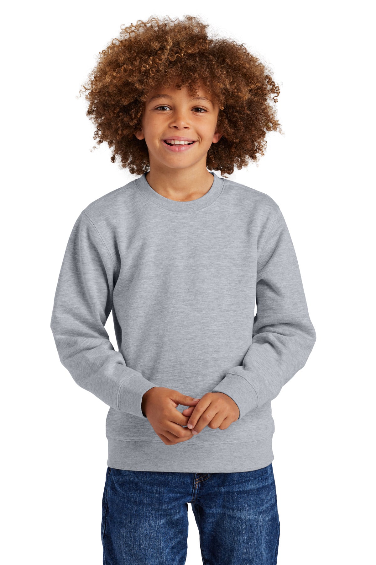 District ®  Youth V.I.T. ™  Fleece Crew DT6104Y | Add Your Logo