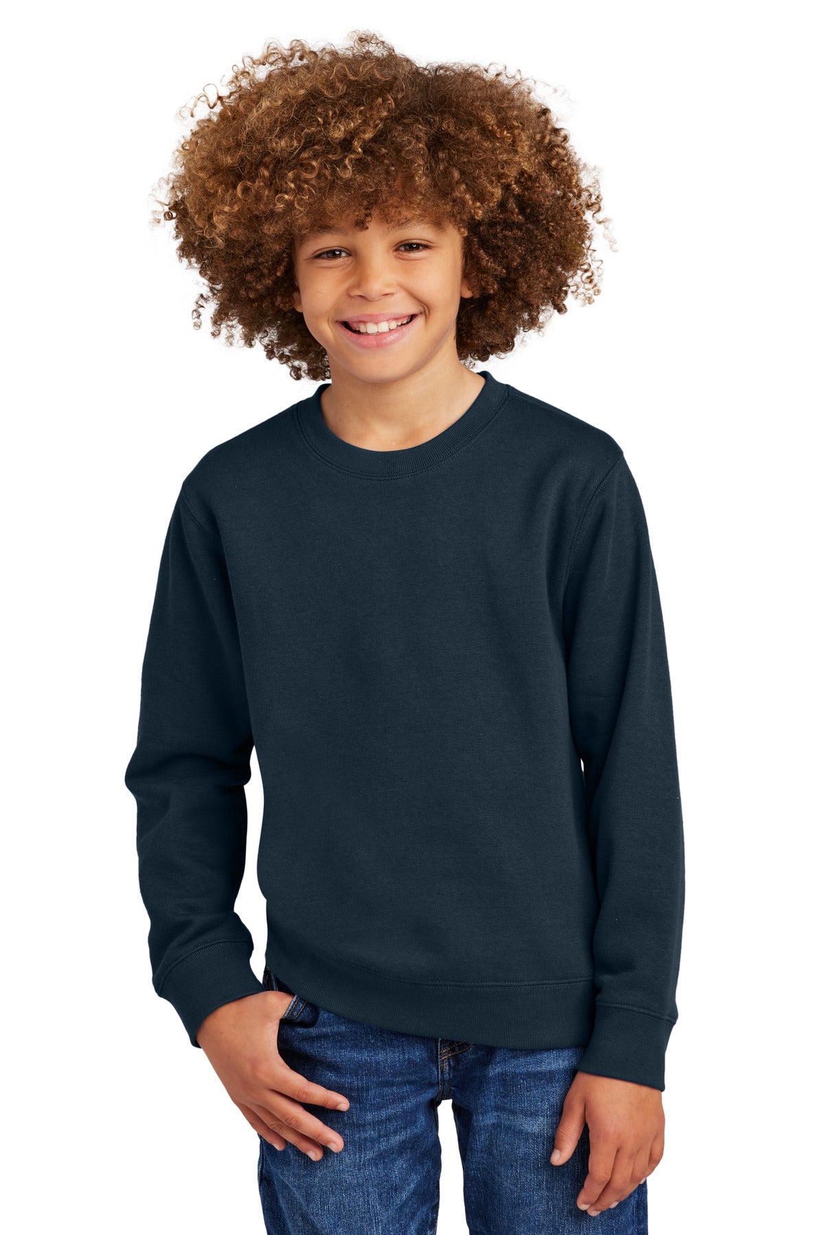 District ®  Youth V.I.T. ™  Fleece Crew DT6104Y | Add Your Logo