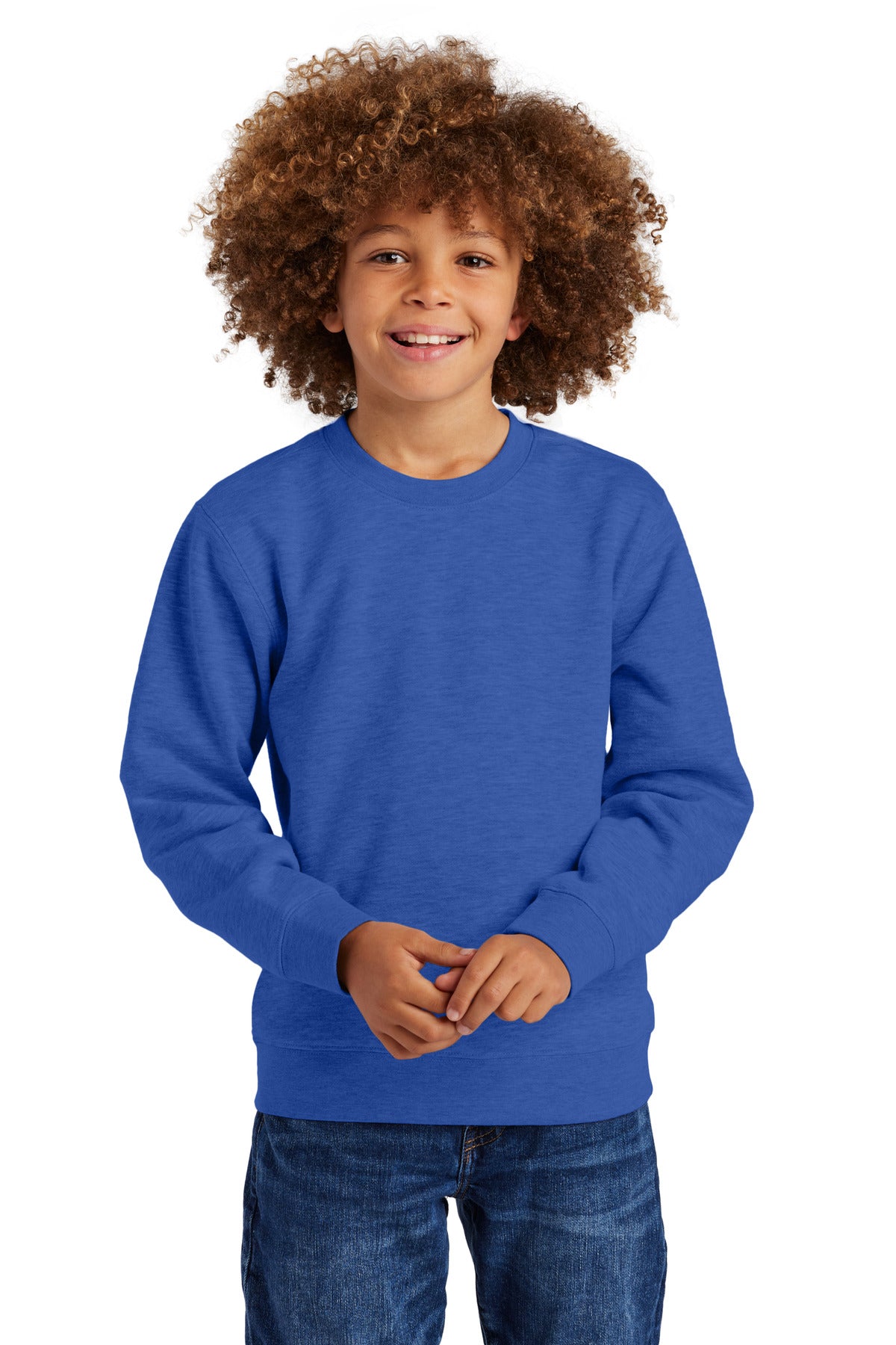 District ®  Youth V.I.T. ™  Fleece Crew DT6104Y | Add Your Logo