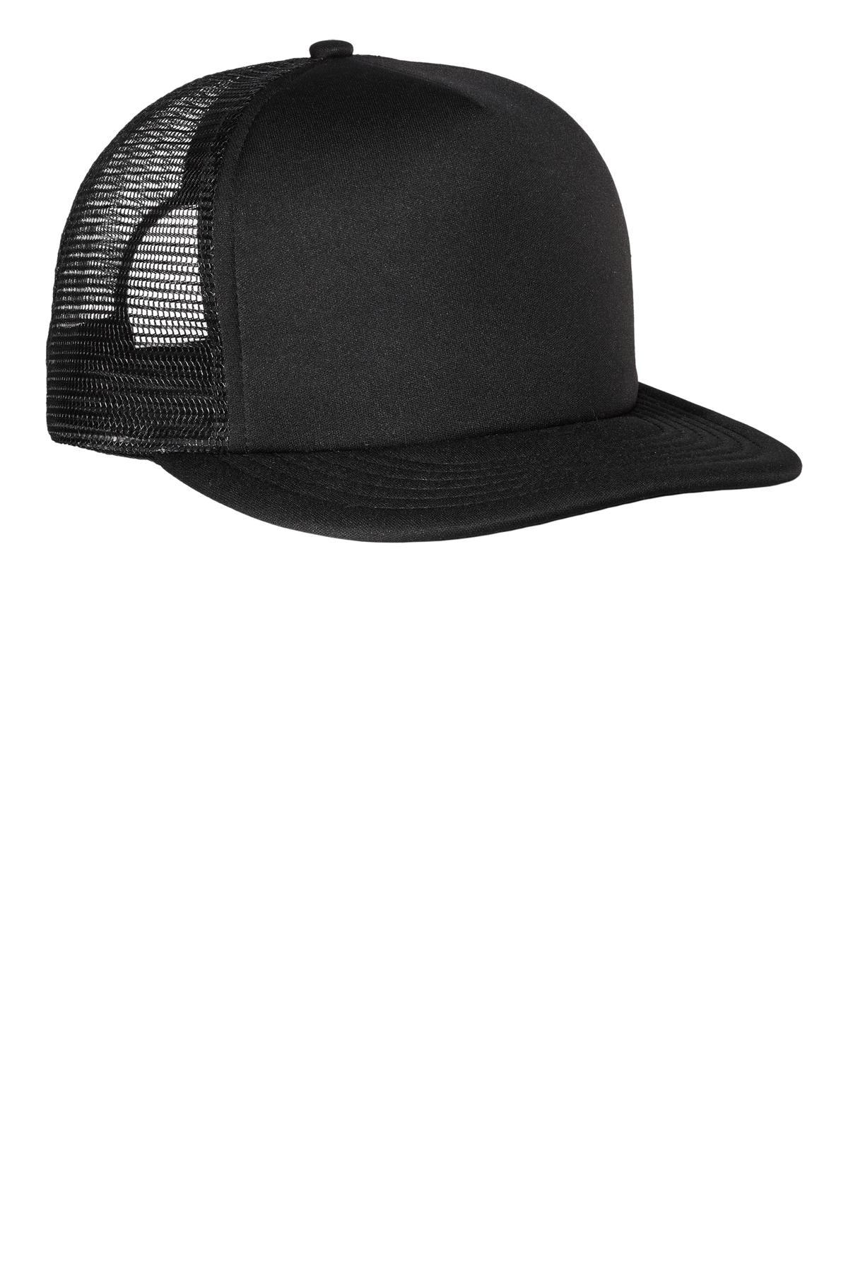 District ®  Flat Bill Snapback Trucker Cap. DT624 | Add Your Logo