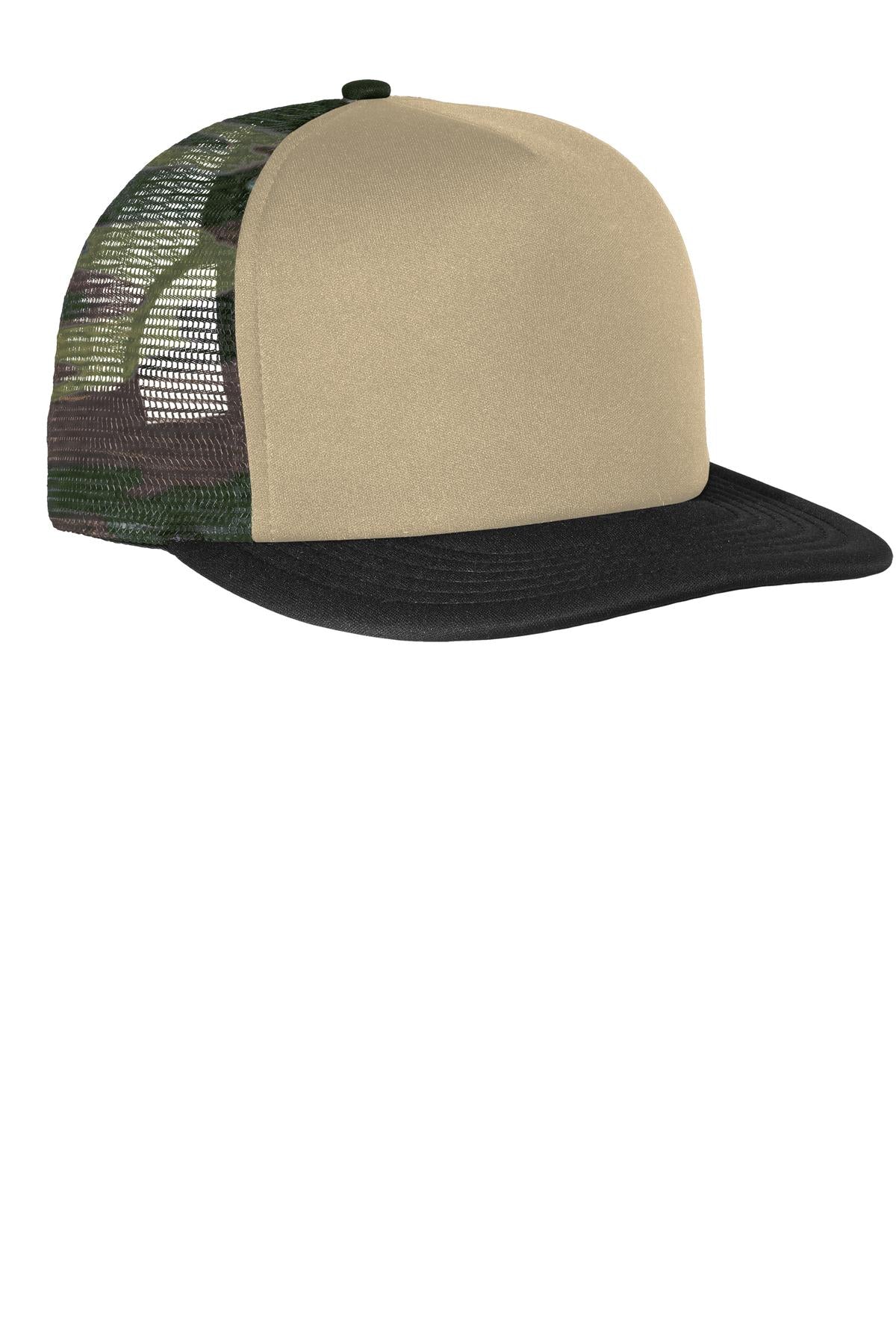 District ®  Flat Bill Snapback Trucker Cap. DT624 | Add Your Logo