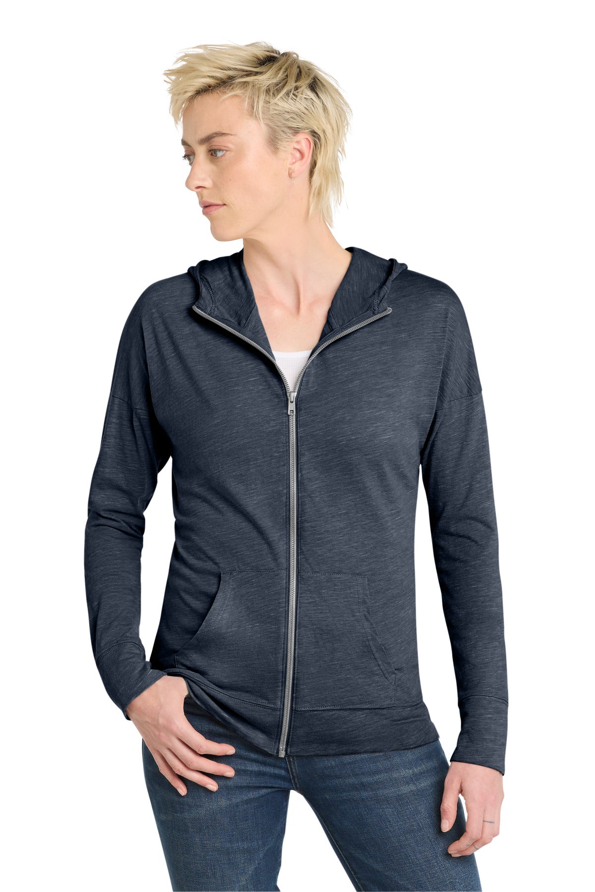 District  ®  Women's Medal Full-Zip Hoodie. DT665 | Add Your Logo