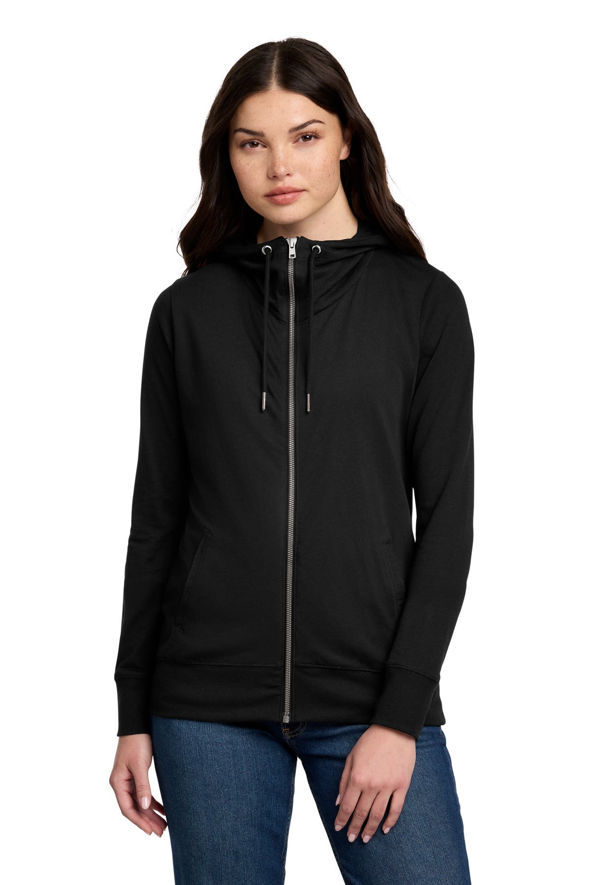 District ®  Women's Featherweight French Terry ™  Full-Zip Hoodie DT673 | Add Your Logo