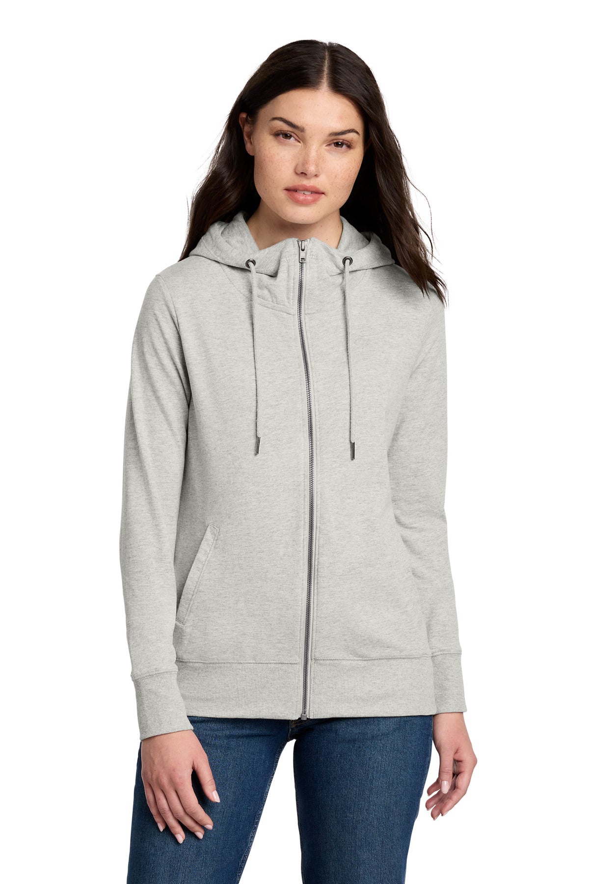 District ®  Women's Featherweight French Terry ™  Full-Zip Hoodie DT673 | Add Your Logo