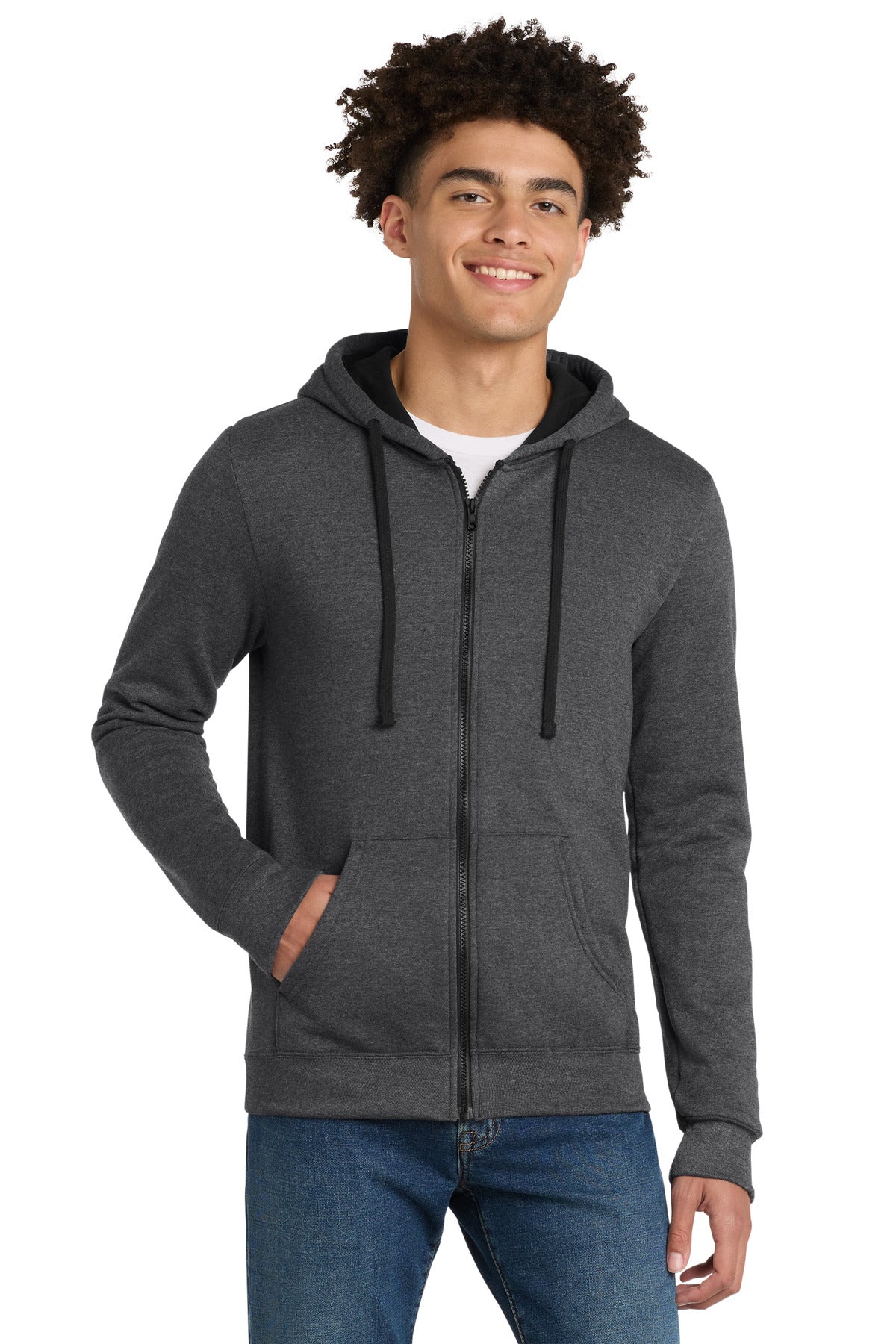 District ®  The Concert Fleece ®  Full-Zip Hoodie. DT800 | Add Your Logo