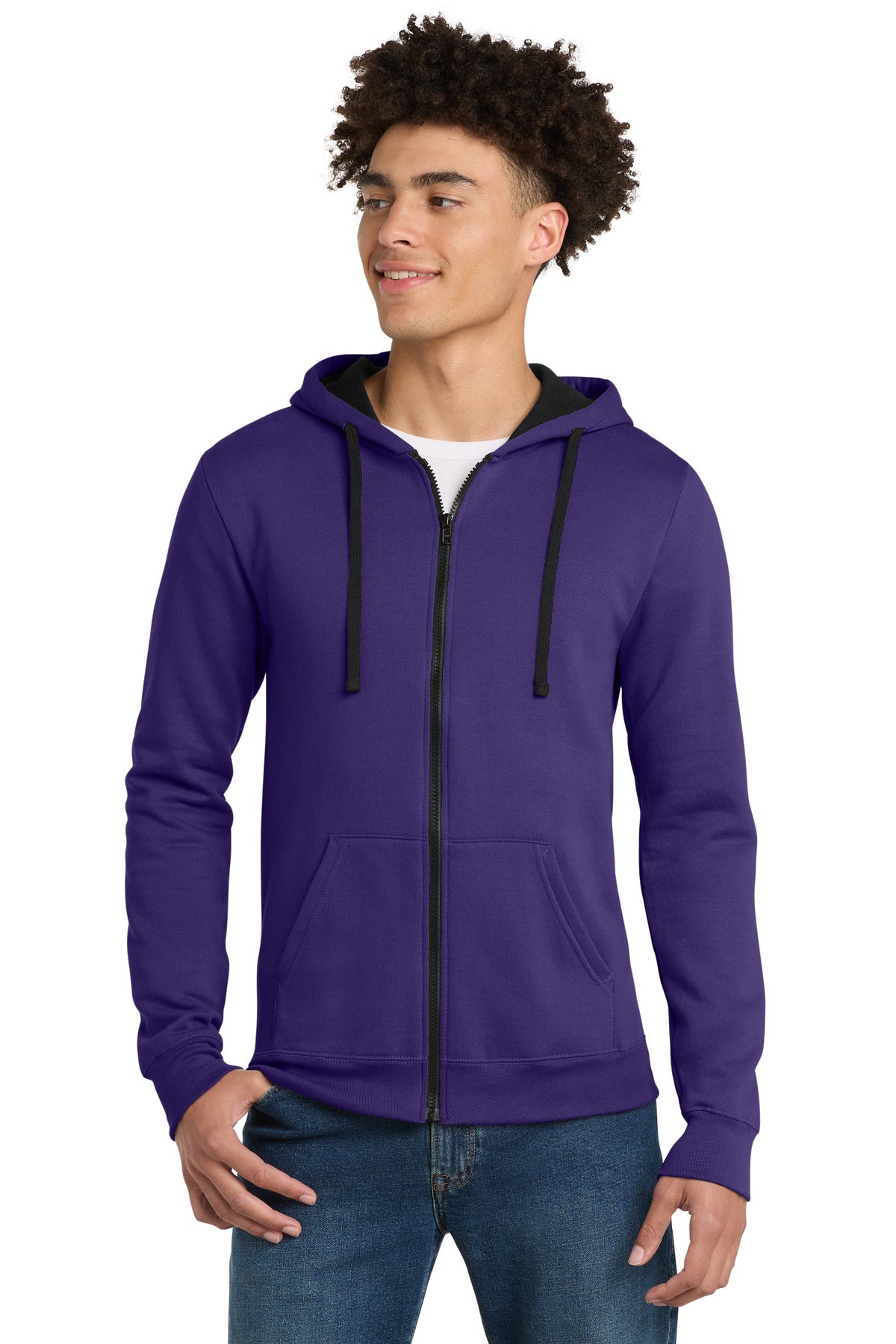 District ®  The Concert Fleece ®  Full-Zip Hoodie. DT800 | Add Your Logo
