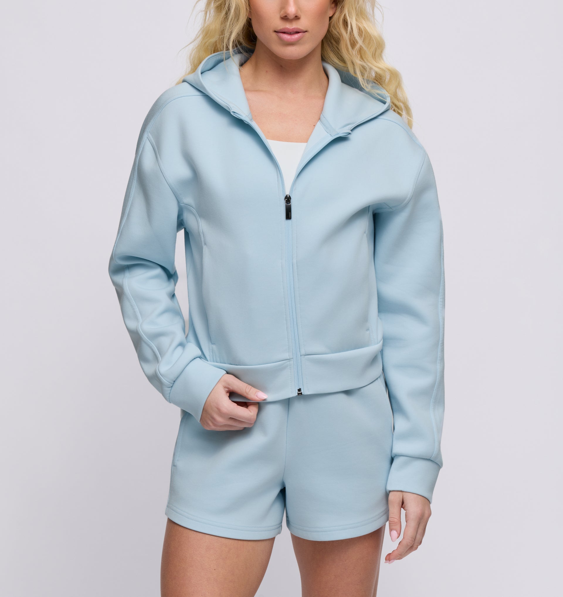 UNRL Essence Full-Zip Hoodie â€“ Cascade Blue