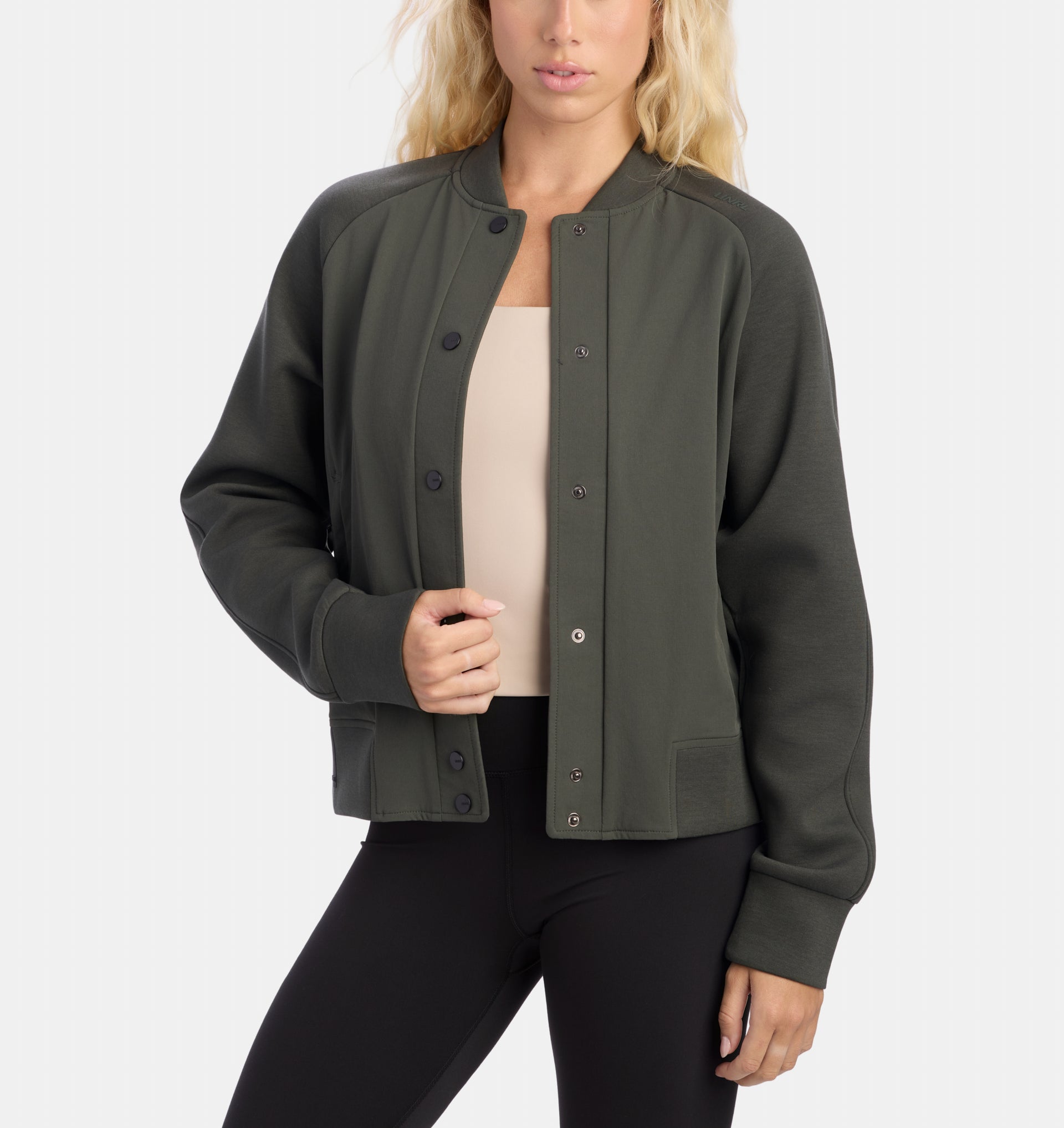 UNRL Womens Jetset Bomber Jacket Ã¢â‚¬â€œ Pine