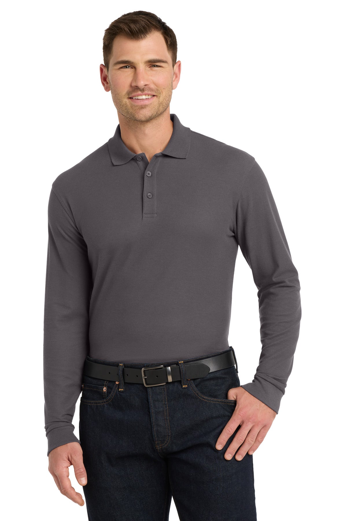 Port Authority   Long Sleeve Core Classic Pique Polo. K100LS