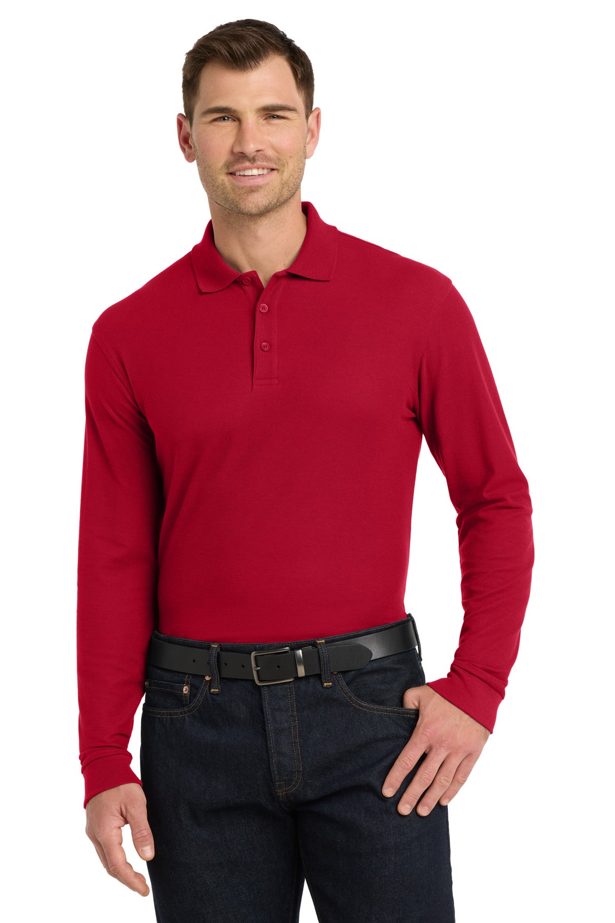 Port Authority   Long Sleeve Core Classic Pique Polo. K100LS