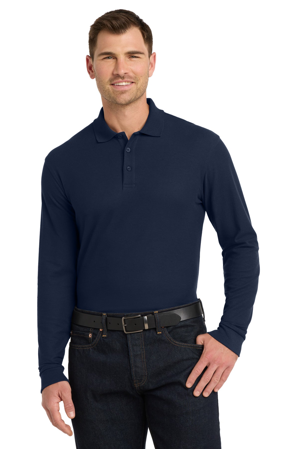 Port Authority   Long Sleeve Core Classic Pique Polo. K100LS