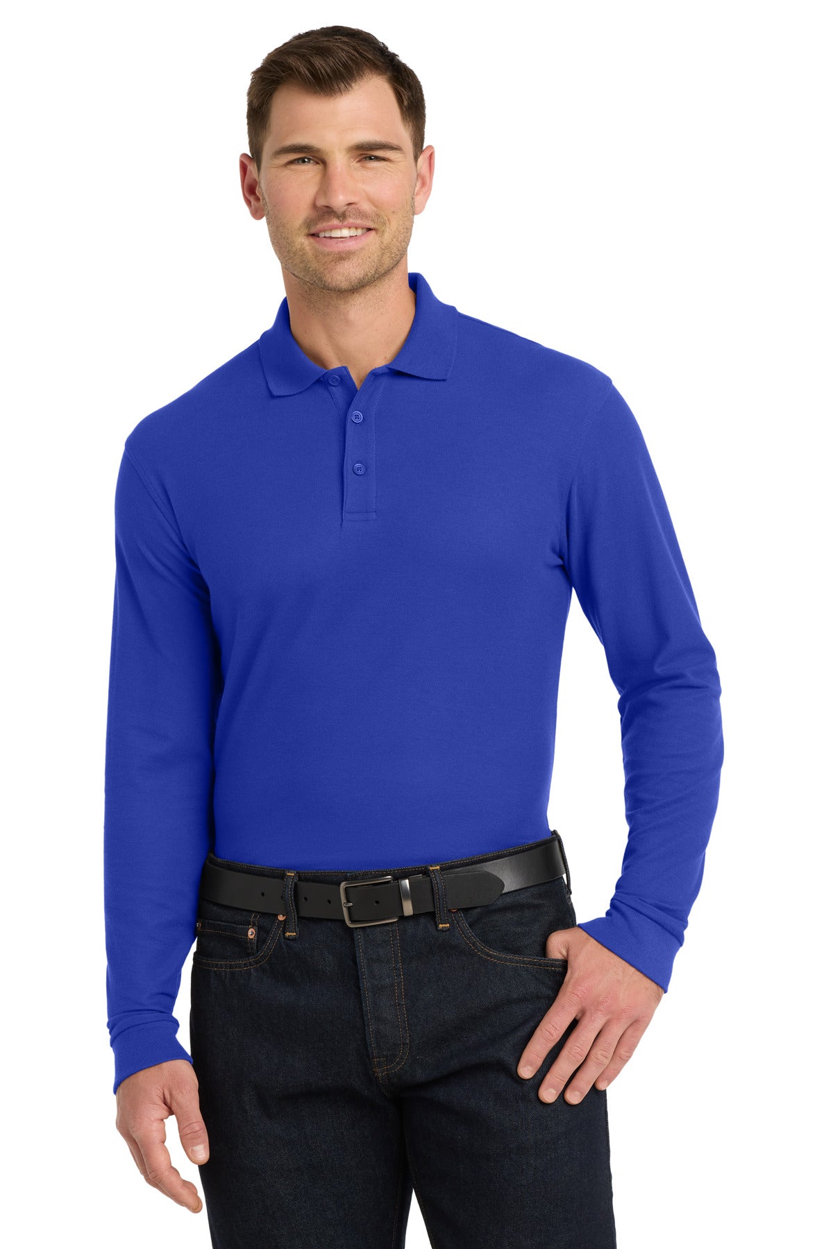Port Authority   Long Sleeve Core Classic Pique Polo. K100LS