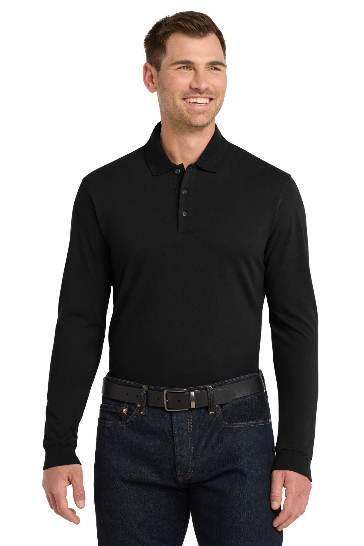 Port Authority   EZCotton   Long Sleeve Polo. K8000LS