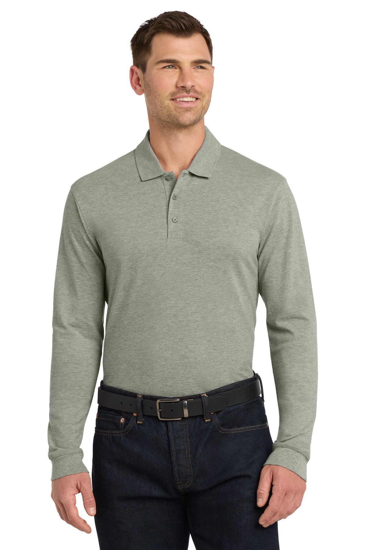 Port Authority   EZCotton   Long Sleeve Polo. K8000LS