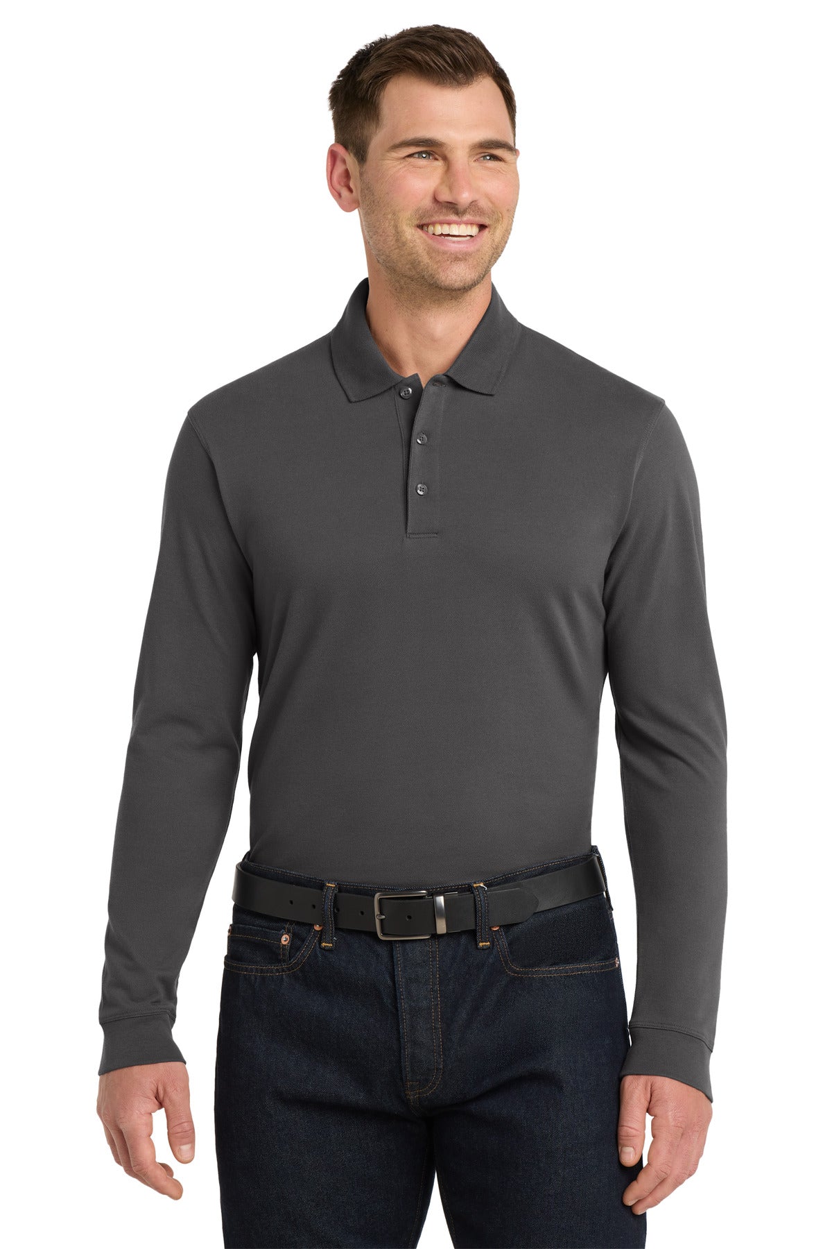 Port Authority   EZCotton   Long Sleeve Polo. K8000LS