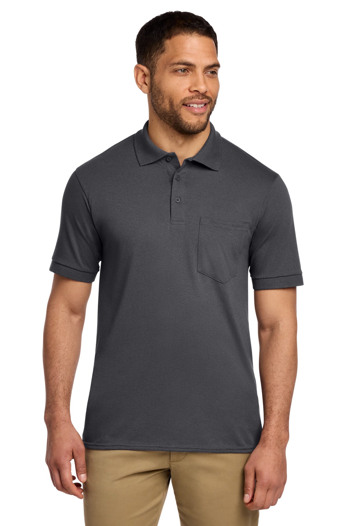 Port & Co ®  Core Blend Jersey Knit Pocket Polo. KP55P | Add Your Logo